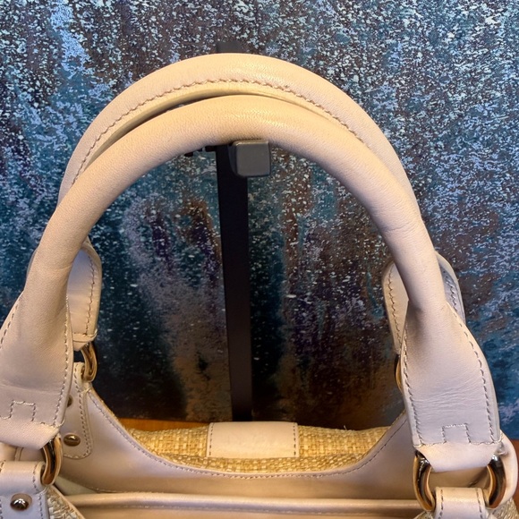 Cole Haan Vintage Late 1990s Woven Straw Satchel - Picture 13 of 16